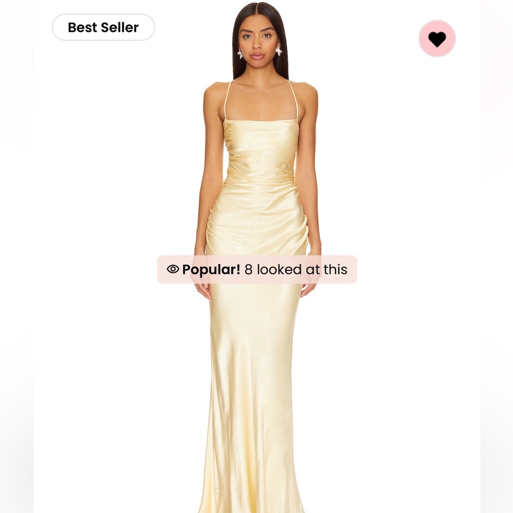 Shona Joy La Lune Lace Back Maxi Dress in Lemon